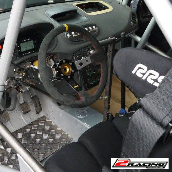 Semišový závodní volant RRS Rally 350mm/90mm 3 ramenný s tlačítkem klaksonu