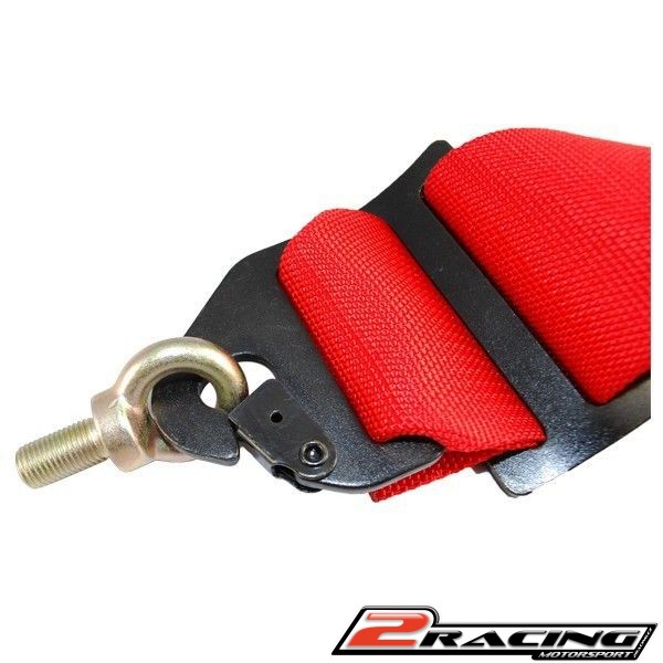 RRS R6 bezpečnostní pás 6bodový FIA červený