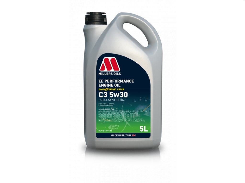 Millers Oils EE Performance C3 5w30 plně syntetický motorový olej s nano částicemi 5L
