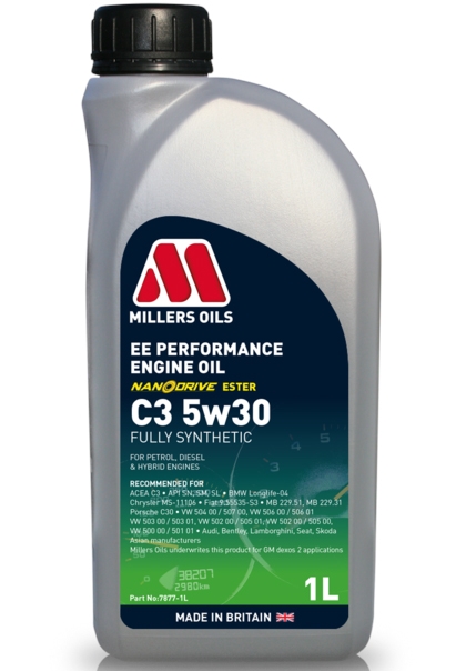 Millers Oils EE Performance C3 5w30 plně syntetický motorový olej s nano částicemi 1L