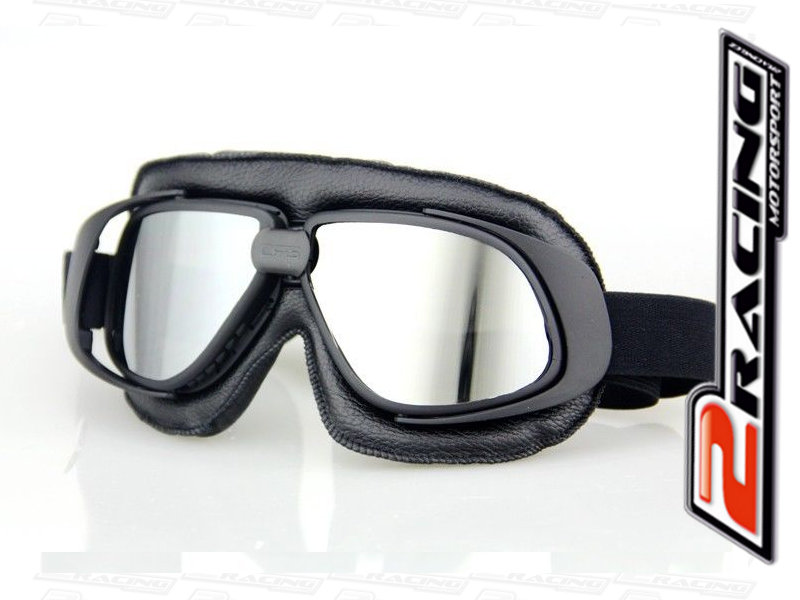 Brýle AVIATOR A10 motocyklové nebo letecké retro vintage brejle - CELOČERNÁ ČIRÁ