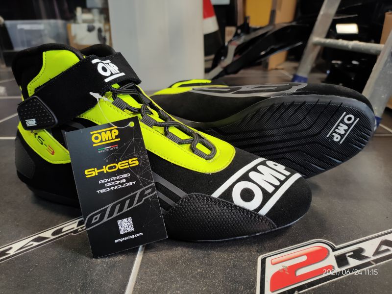 Závodní boty karting a hobby závody OMP KS-3 žluto šedo černá