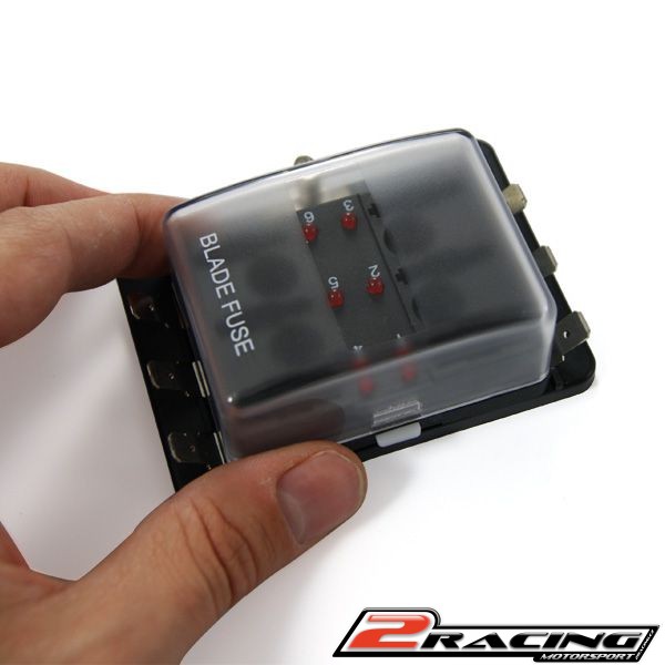 Držák 6 nožových pojistek s LED kontrolkou