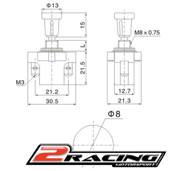 Táhlový spínač 10A / 12V