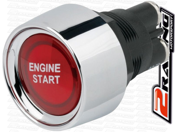 2x tlačítko start s nápisem ENGINE START do interiéru pro nastartování motoru - 2kusy