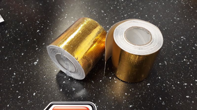 Zlatá hliníková termo páska, tepelná izolace- samolepící hliníková páska 51mm x metrů