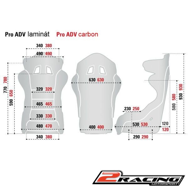 Závodní sedačka Sparco Pro ADV Carbon černá FIA homologace konstrukce carbon