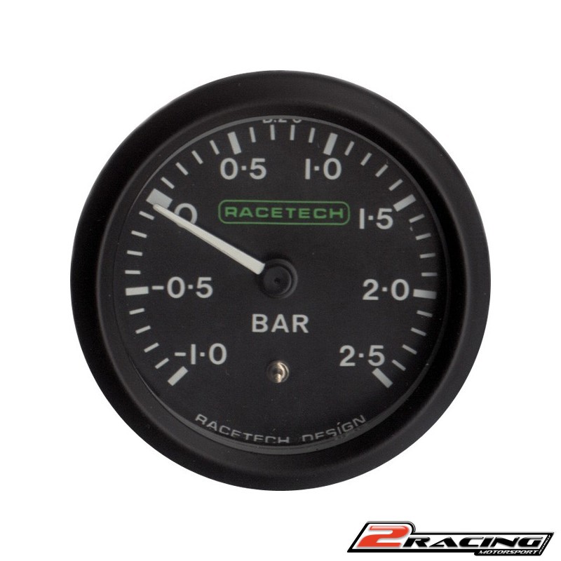 Racetech budík tlak turba -1.0 do +2.5 bar včetně kabeláže