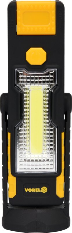 Montážní magnetická lampa 3W COB LED a dioda 1 LED dioda čelní, s magnetem