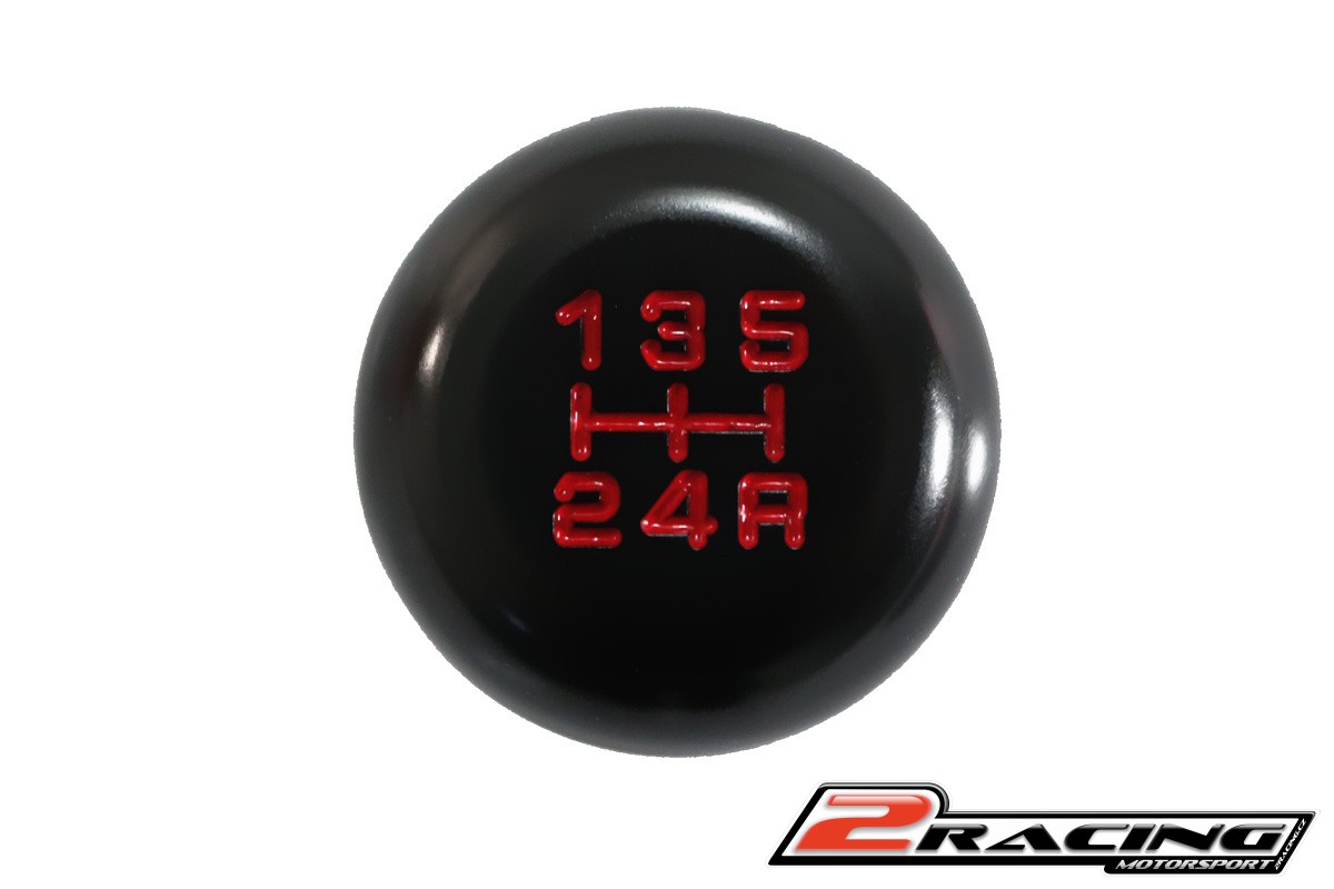 Hliníková hlavice řadící páky černá 5 rychlostí a zpátečka červená kulisa