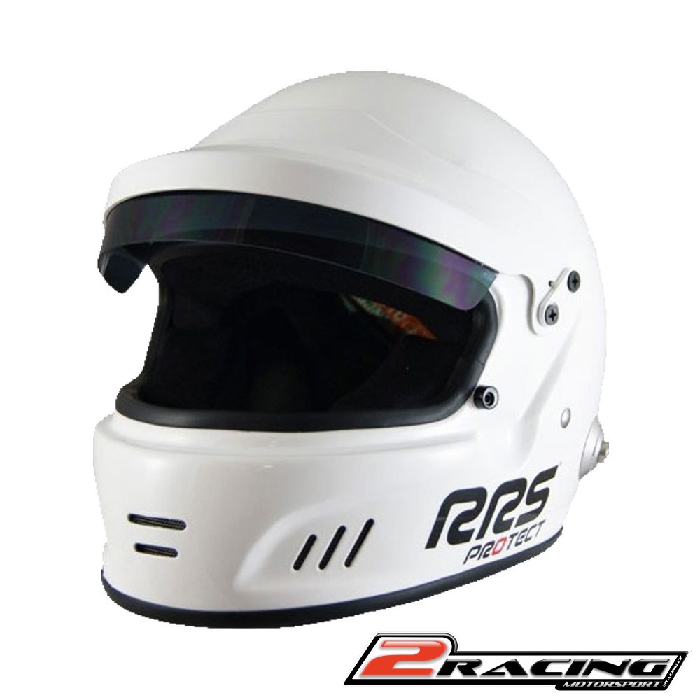 Integrální závodní helma HANS FIA 8859-2015 SNELL SA2020 bílá RRS Rally