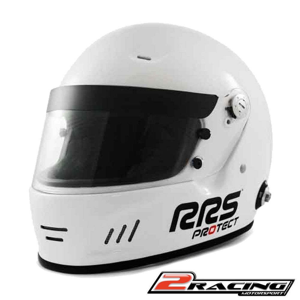 Integrální závodní helma HANS FIA 8859-2015 SNELL SA2020 bílá RRS Circuit