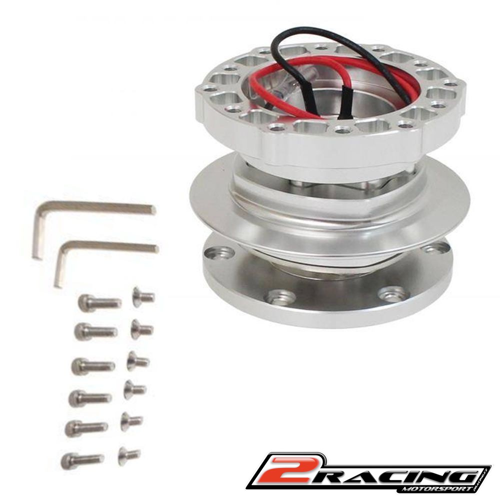 Rychlosnímatelný adaptér pod volant Racing Quick Snap Off steering stříbrná