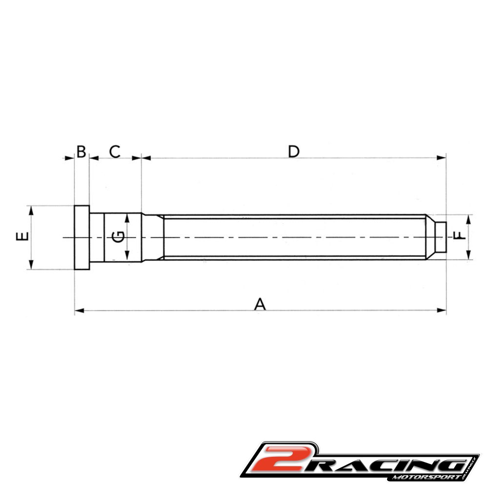 Kolový šteft s rádlováním Ford M12x1,5x82 rádlování 13,1