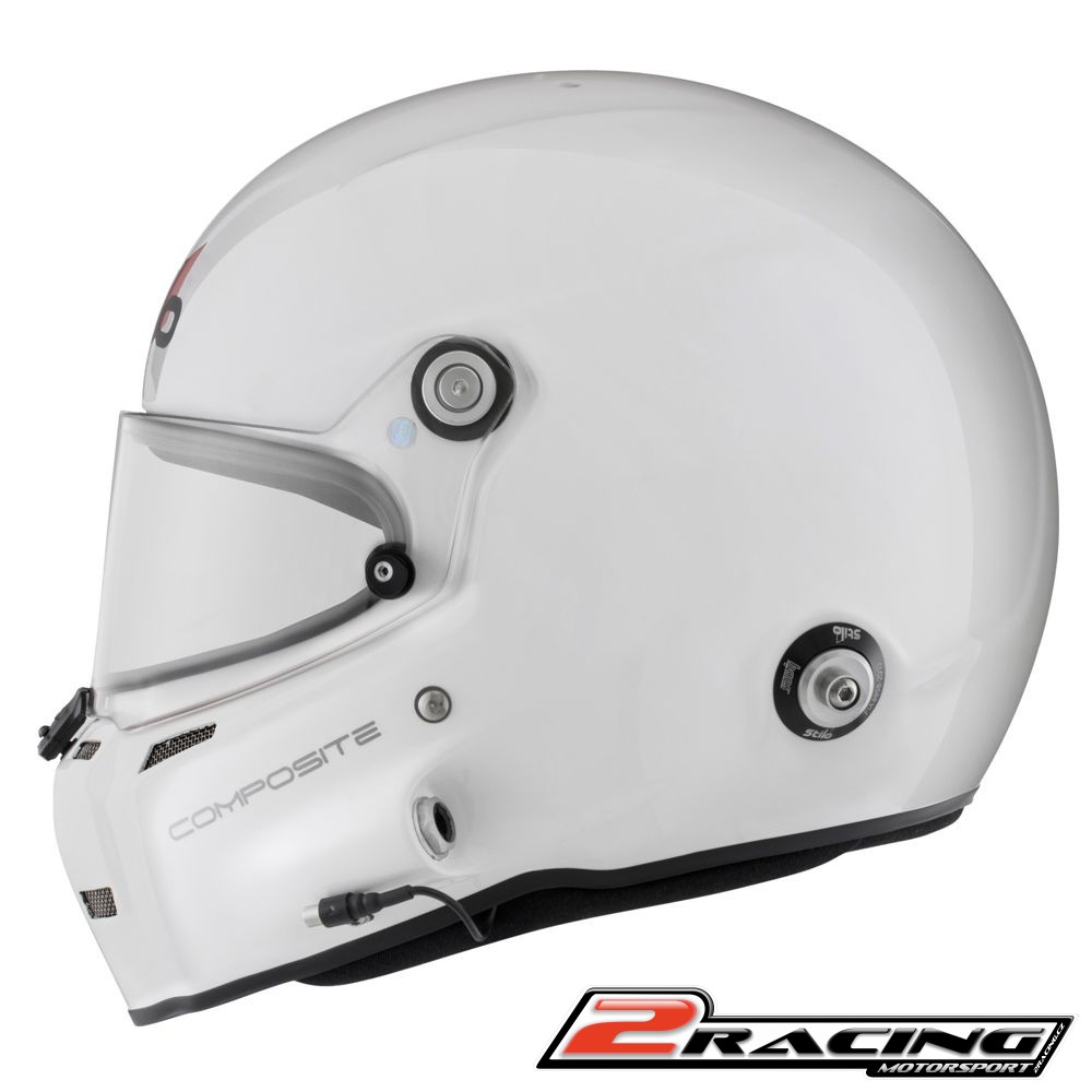 Integrální závodní helma Stilo ST5F N Composite s interkomem bílá