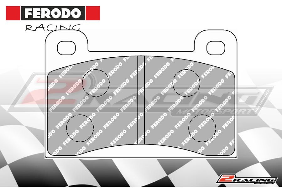 Závodní brzdové destičky Ferodo Racing DS2500 FCP461H - závodní desky brzd Škoda 4písty brzdiče
