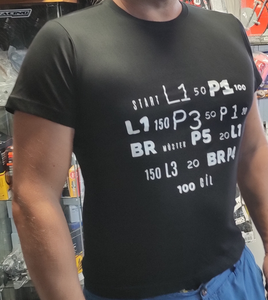 Triko Rally s potiskem design diktát černé