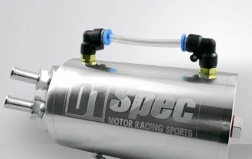 Oil catch tank, alu nádoba na olej z odvětrání výdechu motoru D1 OCT-STŘÍBRNÝ