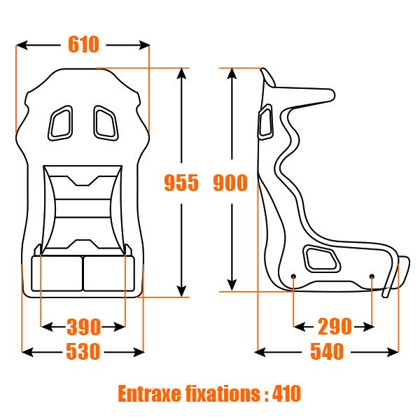 Závodní sedačka Grip 2 homologovaná FIA černá