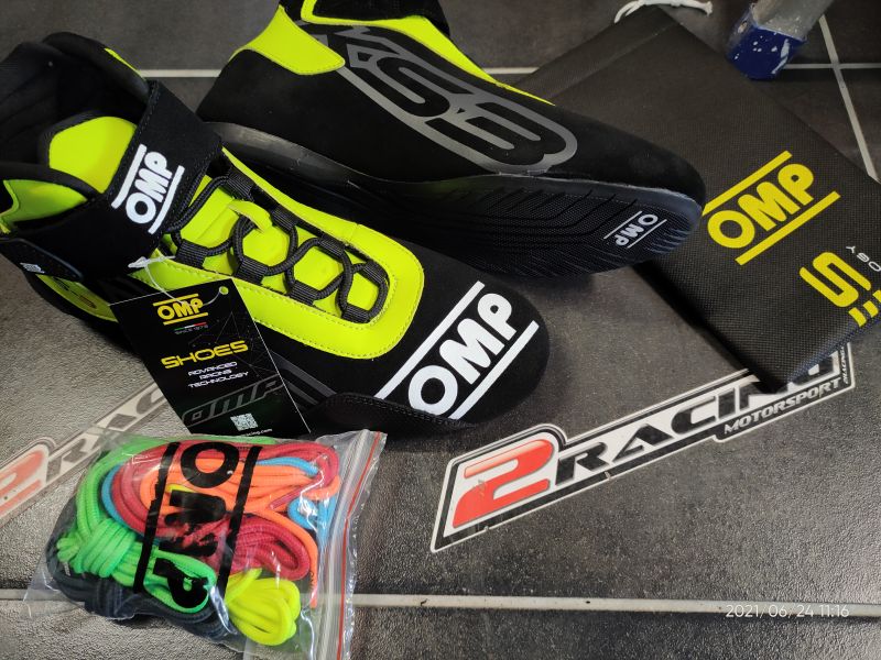 Závodní boty karting a hobby závody OMP KS-3 žluto šedo černá