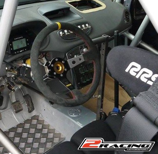 Semišový závodní volant RRS Carbon 350mm/65mm 3 ramenný oválný věnec