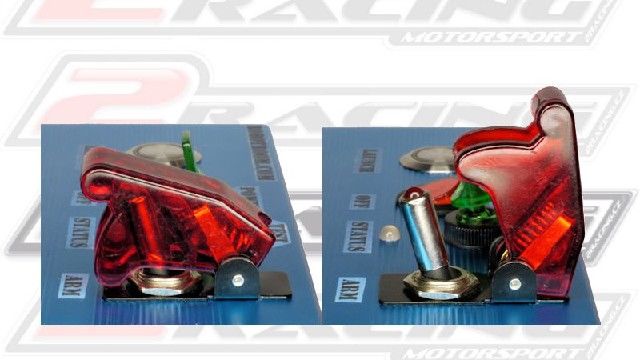 Krytka leteckého spínače - červená TRANSPARENTNÍ