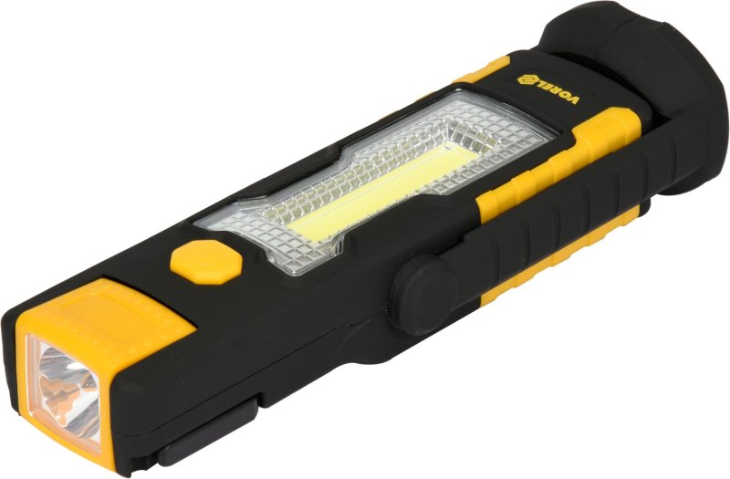 Montážní magnetická lampa 3W COB LED a dioda 1 LED dioda čelní, s magnetem