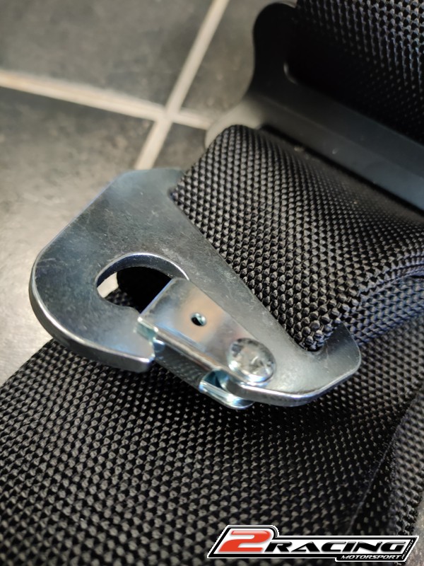 4-bod bezpečnostní závodní pás 2Racing s FIA homologací černý 3" široký