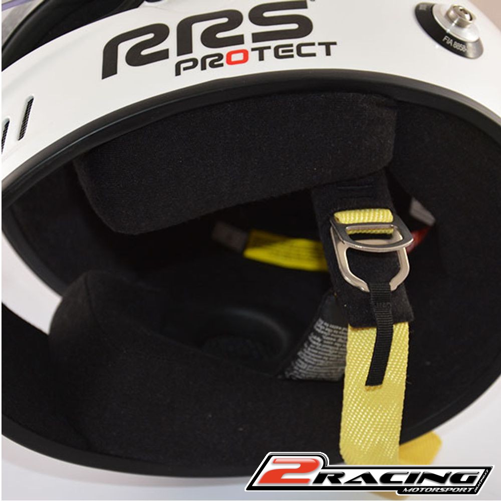 Integrální závodní helma HANS FIA 8859-2015 SNELL SA2020 bílá RRS Rally