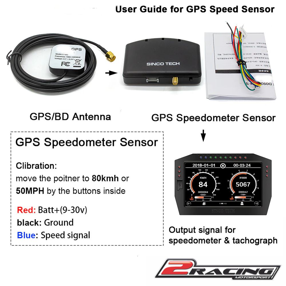 GPS rychlostní sensor pro připojení do závoďáku