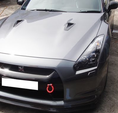Tažné oko sklopné do původního úchytu pro tažení auta-alu- tow hook přední-pro Asijské vozy