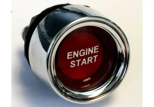 2x tlačítko start s nápisem ENGINE START do interiéru pro nastartování motoru - 2kusy