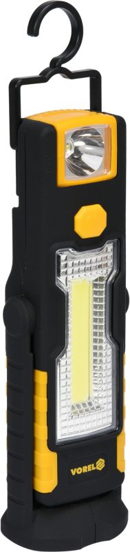 Montážní magnetická lampa 3W COB LED a dioda 1 LED dioda čelní, s magnetem