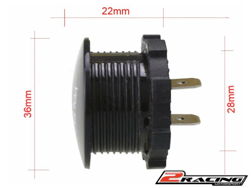 Voltmetr vodotěsný LED kulatý 12V 24V