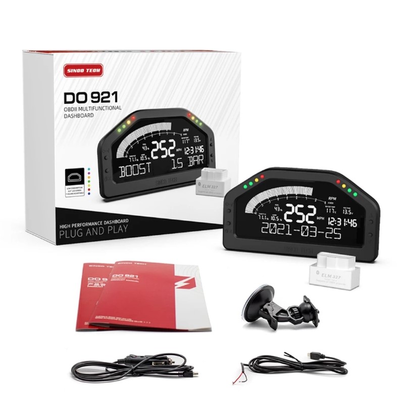 Dashboard bluetooth OBD připojení palubní zobrazovací jednotka