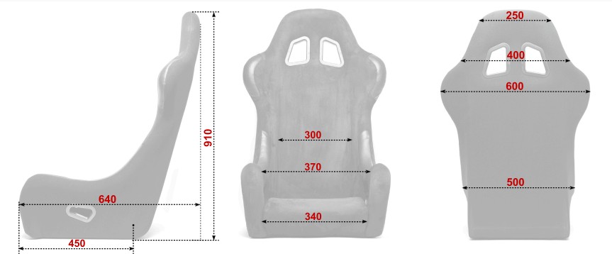 Závodní sedadlo modré konstrukce trubka