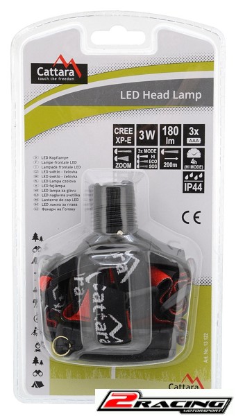 Čelová svítilna čelovka LED do deště 180lm ZOOM