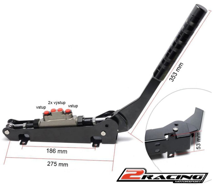 Hydraulická tandem ruční brzda pro závodní použití rally s brzdovým válečkem 0,7"