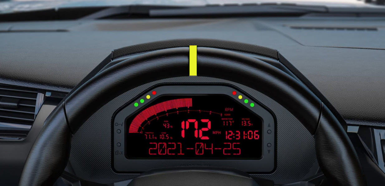 Dashboard bluetooth OBD připojení palubní zobrazovací jednotka