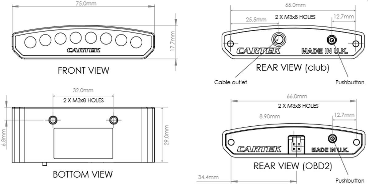 Cartek OBD shift light