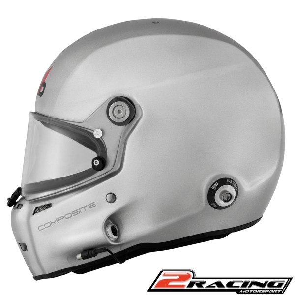 Integrální závodní helma Stilo ST5F N Composite s interkomem stříbrná