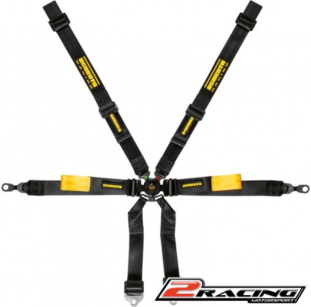Schroth 6 bodý bezpečnostní pás FIA závodní 2“ černý
