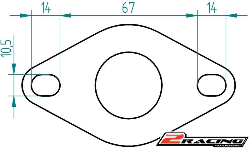 Výfuková příruba Powersprint průměr 45 až 57mm