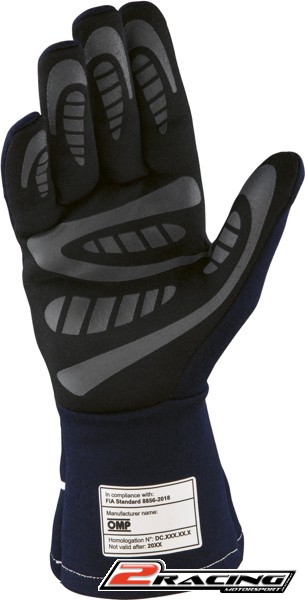 Rukavice OMP First-S modrý s FIA homologací