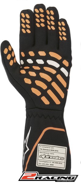 Rukavice Alpinestars Tech 1 Race v2 oranžová černá s FIA homologací