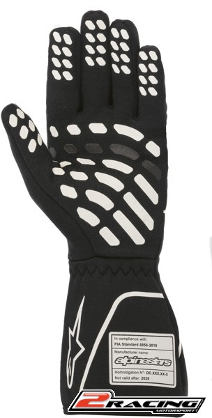 Rukavice Alpinestars Tech 1 Race v2 černá bílá s FIA homologací