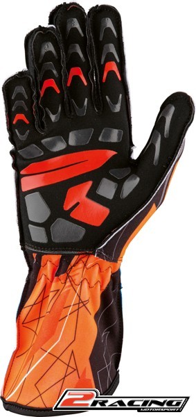 Kartingové rukavice OMP KS-2 Art oranžová černá