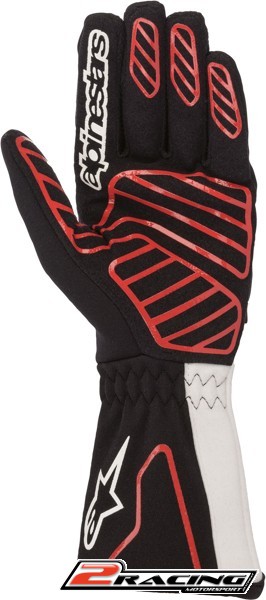 Kartingové rukavice Alpinestars Tech 1K v2 červená černá bílá