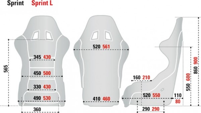 Závodní sedadlo Sparco Sprint červená FIA homologace konstrukce trubka