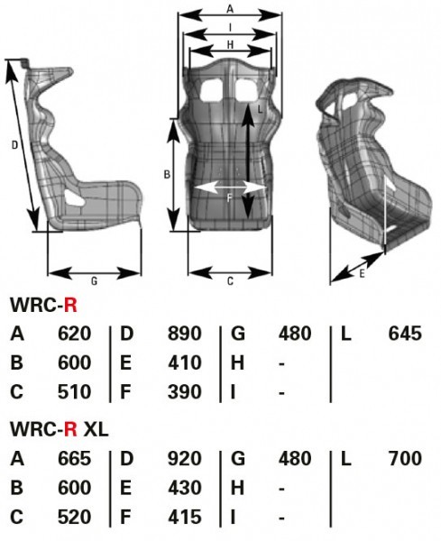 Závodní sedačka OMP WRC-R XL černá FIA homologace konstrukce laminát
